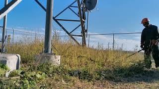 Cell tower grounds maintenance