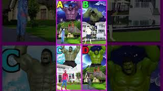 A, B, C, D Spider Man Angry Transformed into Hulk 02 #shorts