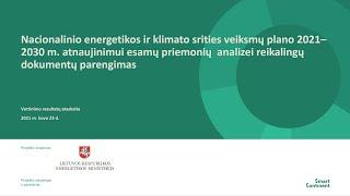 NEKSVP atnaujinimas: energetikos dalių esamų priemonių analizės pristatymo renginys