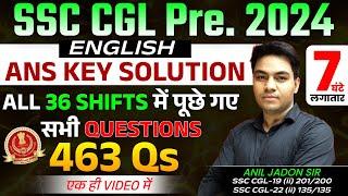 SSC CGL Pre 2024 | All English Questions || All 36 Shifts Solutions By Anil Jadon Sir