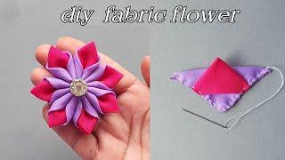 DIY : How to make an adorable fabric flower in just few minutes / DIY Flower