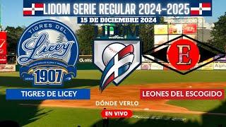 ️Tigres de Licey vs Leones del Escogido️Donde Verlo EN VIVO|LIDOM 2024-2025