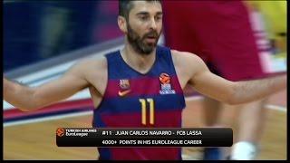 Juan Carlos Navarro becomes first EuroLeague player to reach 4,000 points.