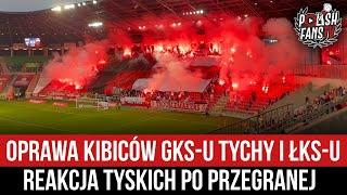 Oprawa kibiców GKS-u Tychy i ŁKS-u na meczu przyjaźni - reakcja Tyskich po przegranej (06.10.2024)