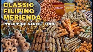 [4K] BEST FILIPINO SNACKS & MERIENDA DELIGHTS | Philippine Street Food Tour