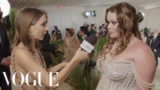 Barbie Ferreira on Her Bedazzled First Met Outfit | Met Gala 2021 With Emma Chamberlain | Vogue