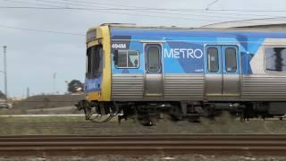 Vline and Metro Trains Melbourne Near Laverton (2/4/2011) - PoathTV Australian Passenger Trains