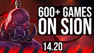 SION vs AATROX (TOP) | 4/2/12, 600+ games | KR Master | 14.20