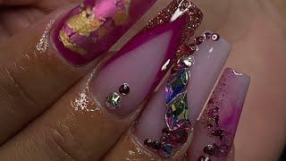 Watch me work | Pink nails | chit chat and some tips & tricks lol