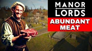 How To Make Meat A Main Food Source On ANY Map Location - Manor Lords ( Version 0.8004 )