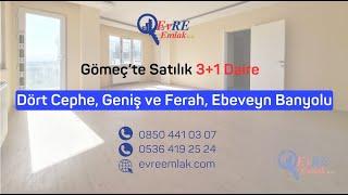 Gömeç'te Satılık Dört Cepheli Geniş Daire / 3+1 / Ebeveyn Banyolu / Kat Mülkiyet Tapulu