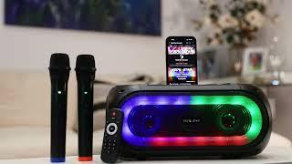 Vocal-Star VS-MT Portable Bluetooth Karaoke Machine With Led Lights Effects & 2 Wireless Microphones