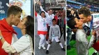 Cristiano Ronaldo all family in Kiev during final game vs Liverpool