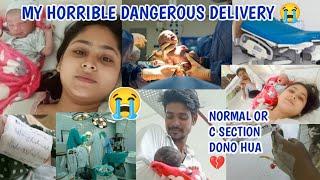 My horrible C-Section delivery Story || 12 hour Real labour pain || Normal Or C section dono hua ?