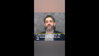 Lebanese journalist hit by Israeli strike live on air | AJ #shorts