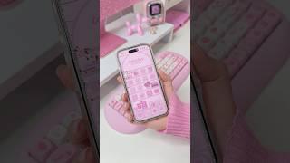Creating my pink aesthetic bookshelf Home Screen on my new pink iPhone 16 ️🩷