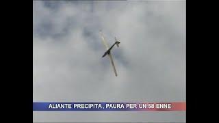 Aliante precipita, paura per un 58enne