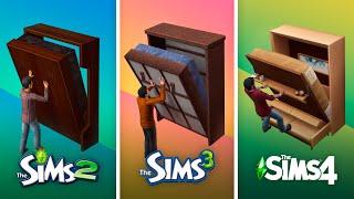 Murphy bed in The Sims / Comparison of 3 parts