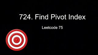 724. Find Pivot Index