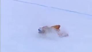 Alpine Skiing - 2006 - Women's Downhill - Brydon crash in Cortina