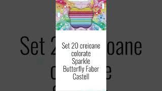 Set 20 creioane colorate Sparkle Butterfly Faber Castell | Atelierul de Pictura