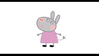 Itsy Artist - How To Draw Delphine Donkey From Peppa Pig Episodes In Full