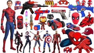 Spider-man pop toy series Unbox, Marvel hero toy figures, pop action dolls, Spider-Man pop toy guns