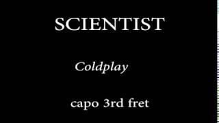 SCIENTIST - COLDPLAY Easy Chords and Lyrics (3rd Fret)