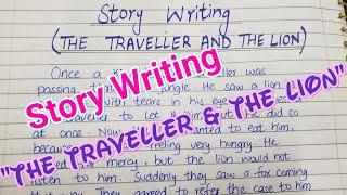 The Traveller And The Lion Story | Moral Stories In English | Story Writing