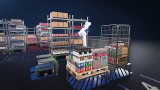 MIXED CASE PALLETIZING  - GOODS TO ROBOT