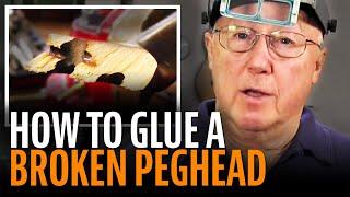 Gluing a broken guitar peghead