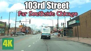 103rd Street: Driving in Far Southside Chicago:4K: Streets of the Americas