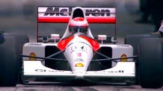 Jenson Button drives Senna's McLaren MP4/6