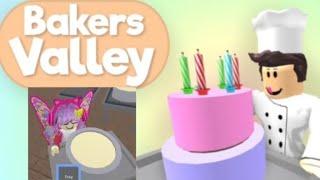 Let's play BAKERS VALLEY roblox with my little sister Kawaii Princess