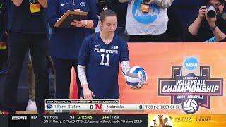 4th set comeback, full 5th set from Penn State-Nebraska NCAA volleyball semifinals (highlight)