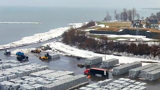 Inside an Upstate NY port where tons of aluminum from Canada is stored