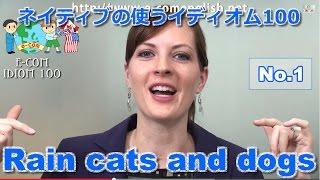 【ECOM英語レッスン】 ネイティブがよく使うイディオム1/100: Rain cats and dogs