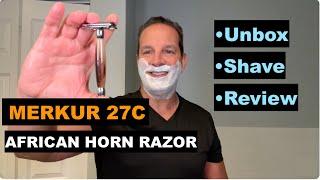 Merkur 27C African Horn Safety Razor Shave Review