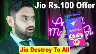 Jio Rs.100 Plan | Jio Rs.100 JioHotstar Super Plan | JioHotstar Free Plan | India Vs New Zealand