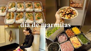 Fazendo marmitas da semana, cardápio fácil, organização das refeições e montando salada.