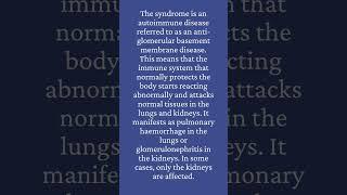 What Is Goodpasture Syndrome? #shorts