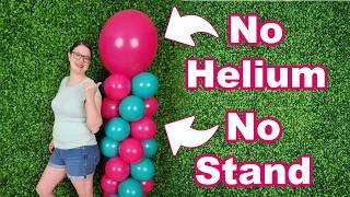 How to Make a Balloon Column Without a Stand (Beginner Friendly)