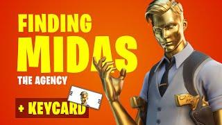 MIDAS Boss Weapon Location at The Agency (How to get Keycard and Open the Vault in Fortnite)