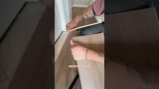 Vinyl flooring cut around door jamb tips and tricks done quick #flooring #vinylflooring