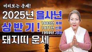 2025년 을사년 상반기 돼지띠 운세! 미리보는 운세! 2025년 돼지띠 상반기 운세는 어떨까? 돼지띠분들 필수 시청!