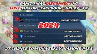 Ganito mag disconnect o mag remove ng lost tiktok facebook gplay at vk account 2024 Mobile Legends