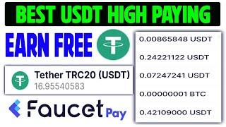 Best usdt high paying faucet claim | Make usdt on faucetpay | How to earn free usdt