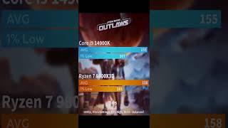 Core i9 14900K vs Ryzen 7 9800X3D Test in Different Games #benchmarks