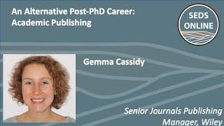 An Alternative Post-PhD Career: Academic Publishing