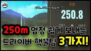 드라이버 비거리 250m 쉽게 치는 방법